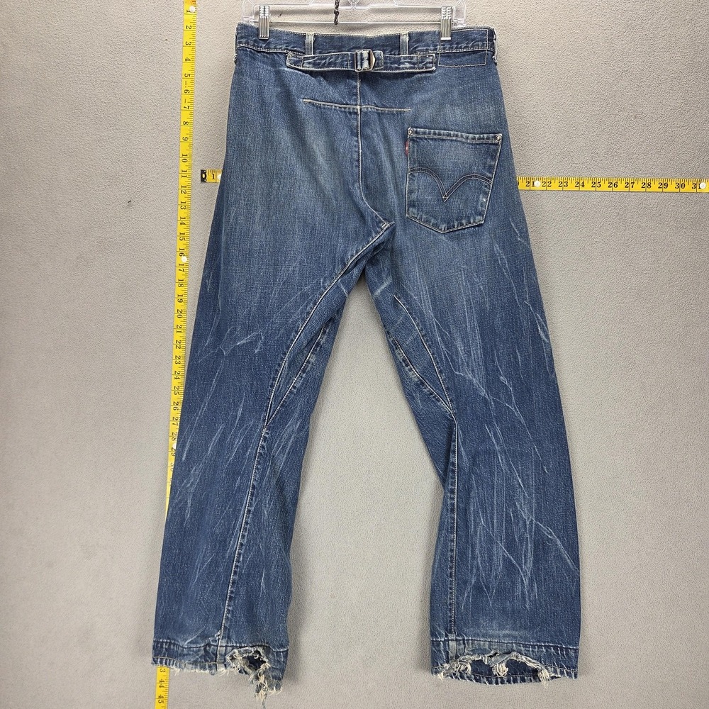 Vintage Levis Engineered Jeans Mens 30x32 Blue Twisted Buckle Back One Pocket